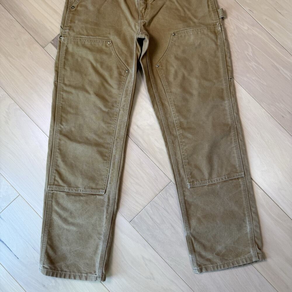 Vintage Carhartt Double Knee Pants 28 Khaki Canvas Heavy Workwear Carpenter - Picture 5 of 11